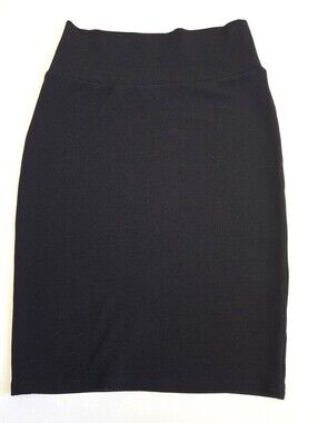 Lularoe Cassie Skirt pencil straight solid black size S